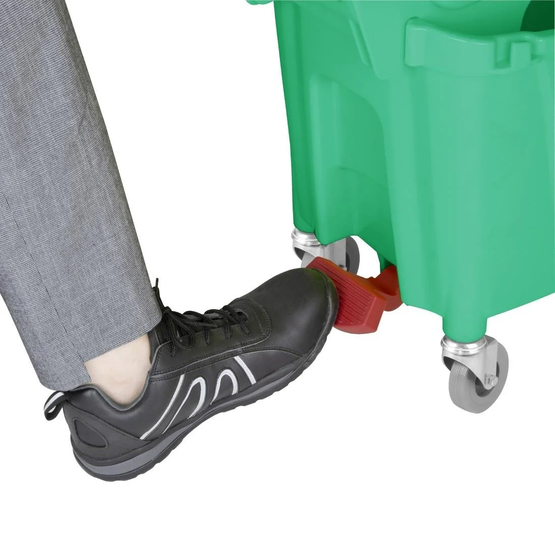 Jantex 25Ltr Mop Bucket with Foot Pedal Release Green - Image 3