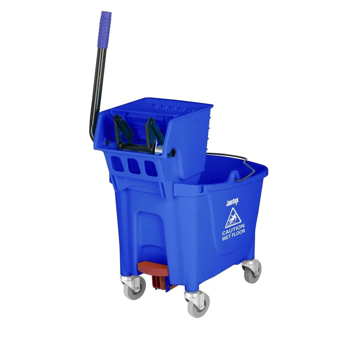 Jantex 25Ltr Mop Bucket with Foot Pedal Release Blue - Image 2