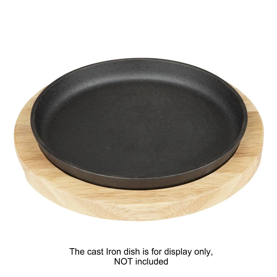 Olympia Cast Iron Round Dish Hevea Board 254mm - Image 5