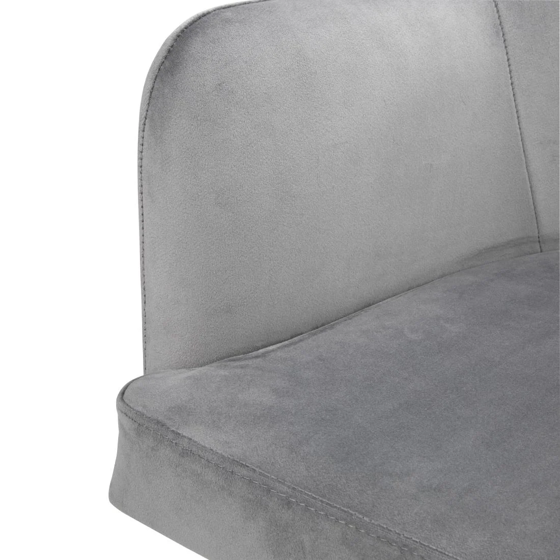 Bolero Lia Velvet Effect Chairs Grey (Set of 2) - Image 4