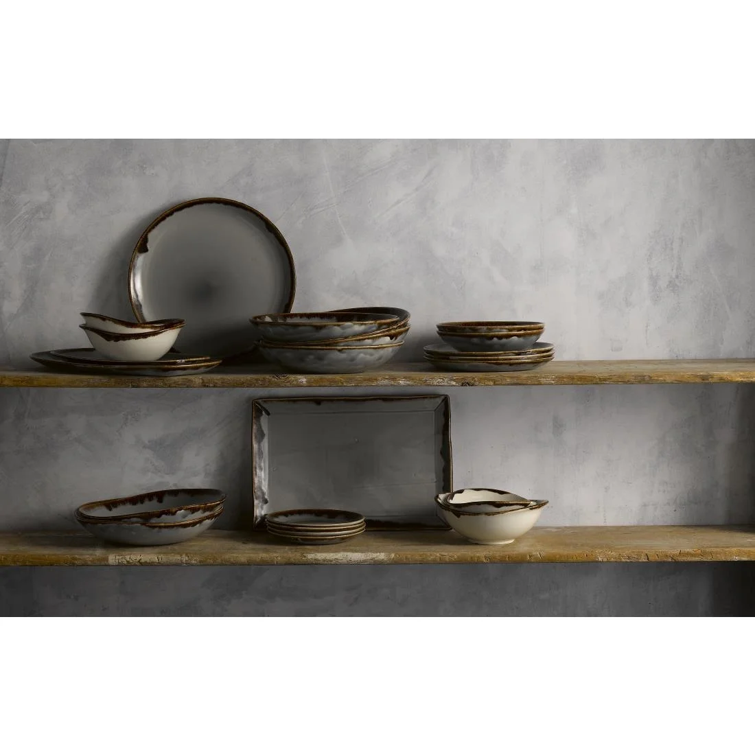 Dudson Harvest Walled Plates Grey 210mm (6 Pack) - Image 4