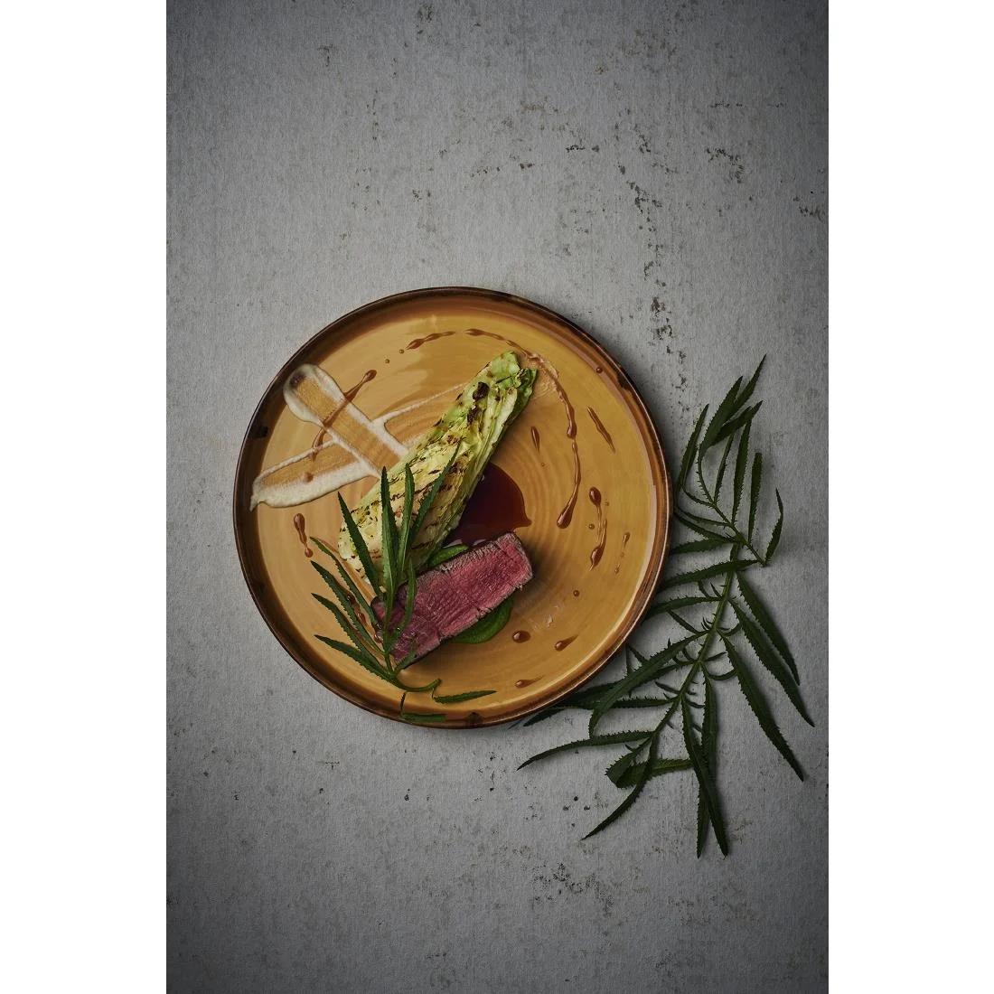 Dudson Harvest Walled Plates Mustard 210mm (6 Pack) - Image 2