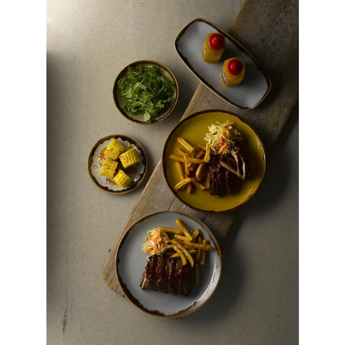 Dudson Harvest Walled Plates Mustard 210mm (6 Pack) - Image 3