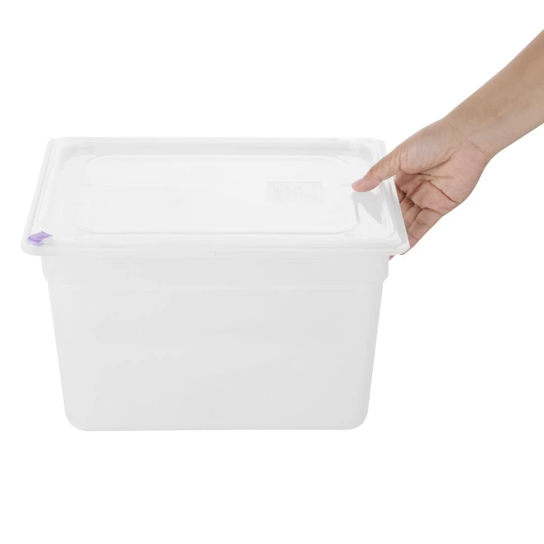 Hygiplas Click PP GN Container 1/2 with Lid & 7 Colour Clips 200mm 11.7Ltr (4 Pack) - Image 4