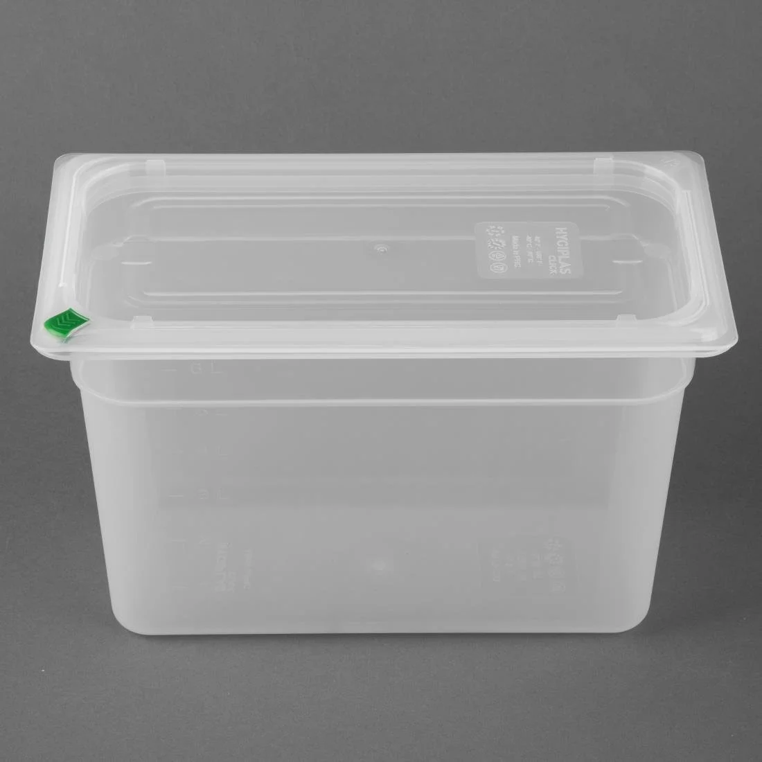 Hygiplas Click PP GN Container 1/3 with Lid & 7 Colour Clips 200mm 6.9Ltr (4 Pack) - Image 3