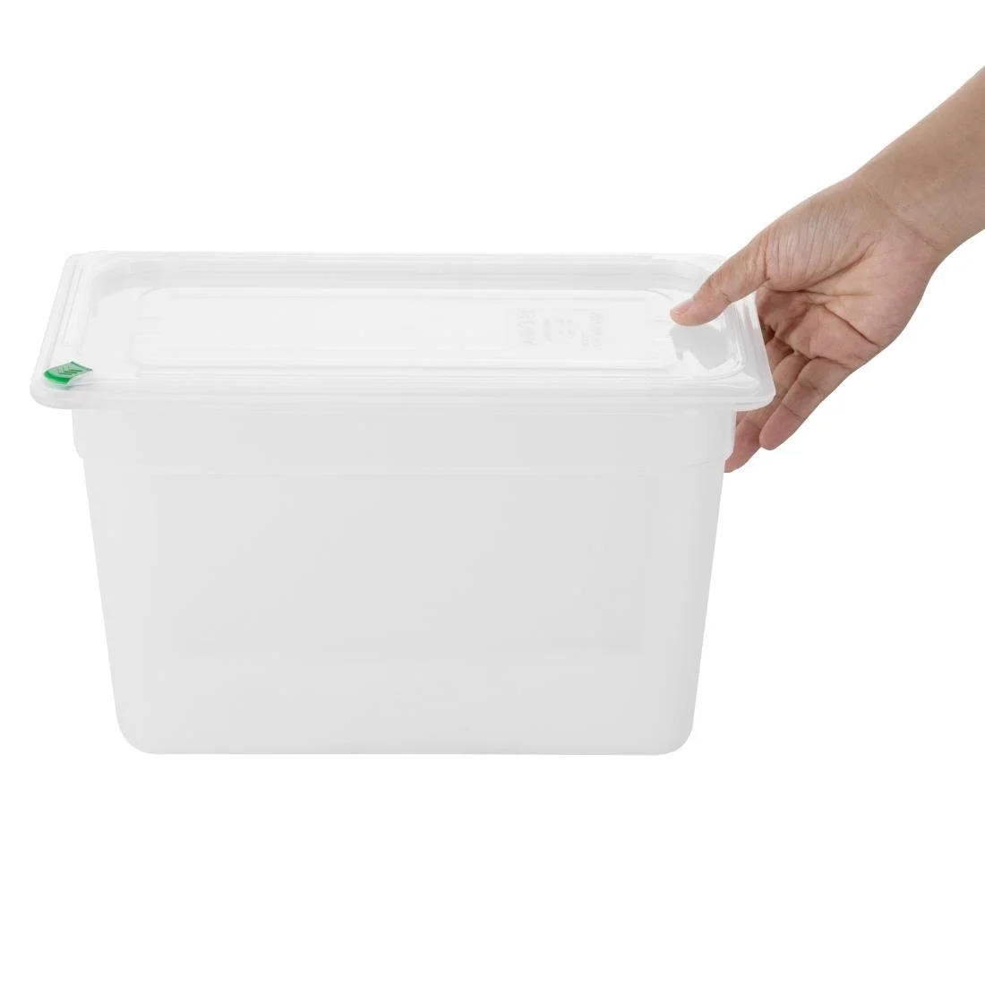 Hygiplas Click PP GN Container 1/3 with Lid & 7 Colour Clips 200mm 6.9Ltr (4 Pack) - Image 4