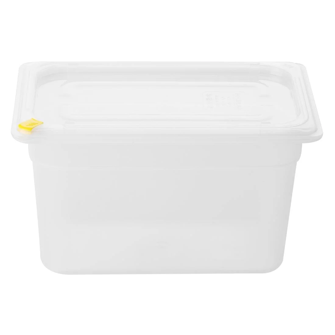 Hygiplas Click PP GN Container 1/4 with Lid & 7 Colour Clips 150mm 3.7Ltr (4 Pack)