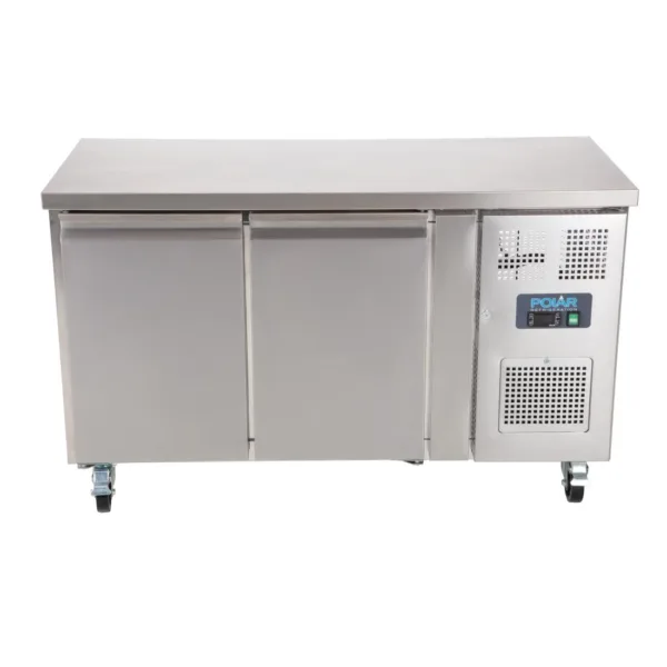 Polar 2 Door Counter Fridge 228Ltr