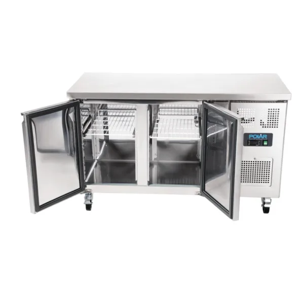Polar 2 Door Counter Fridge 228Ltr