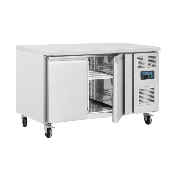 Polar 2 Door Counter Fridge 228Ltr