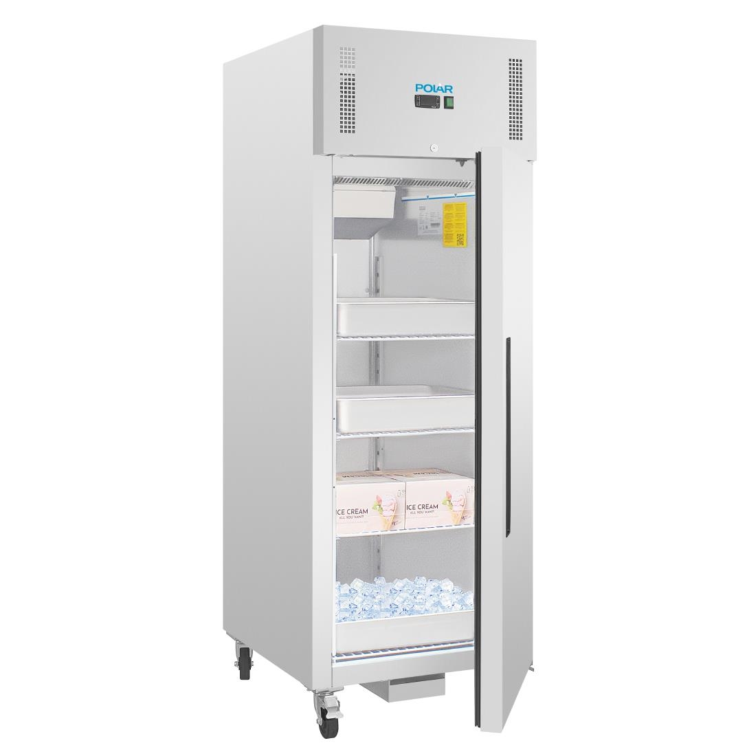 Polar Single Door Freezer Stainless Steel 600Ltr
