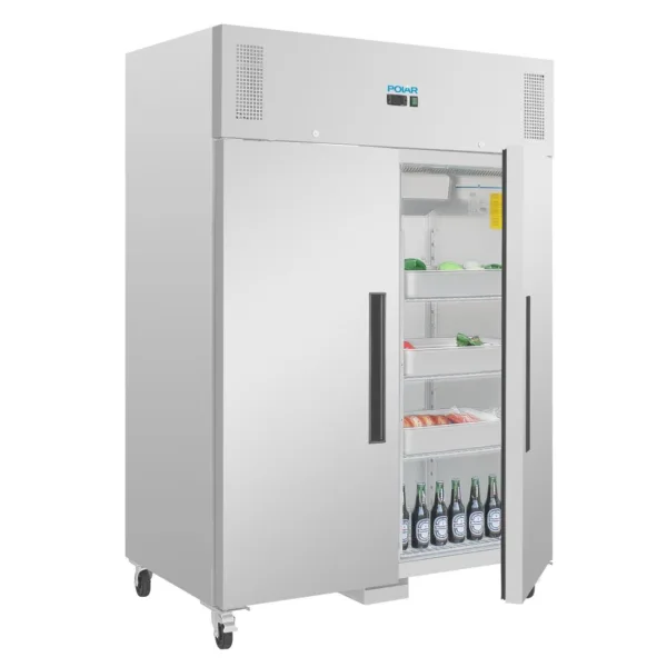 Polar Double Door Fridge Stainless Steel 1200Ltr
