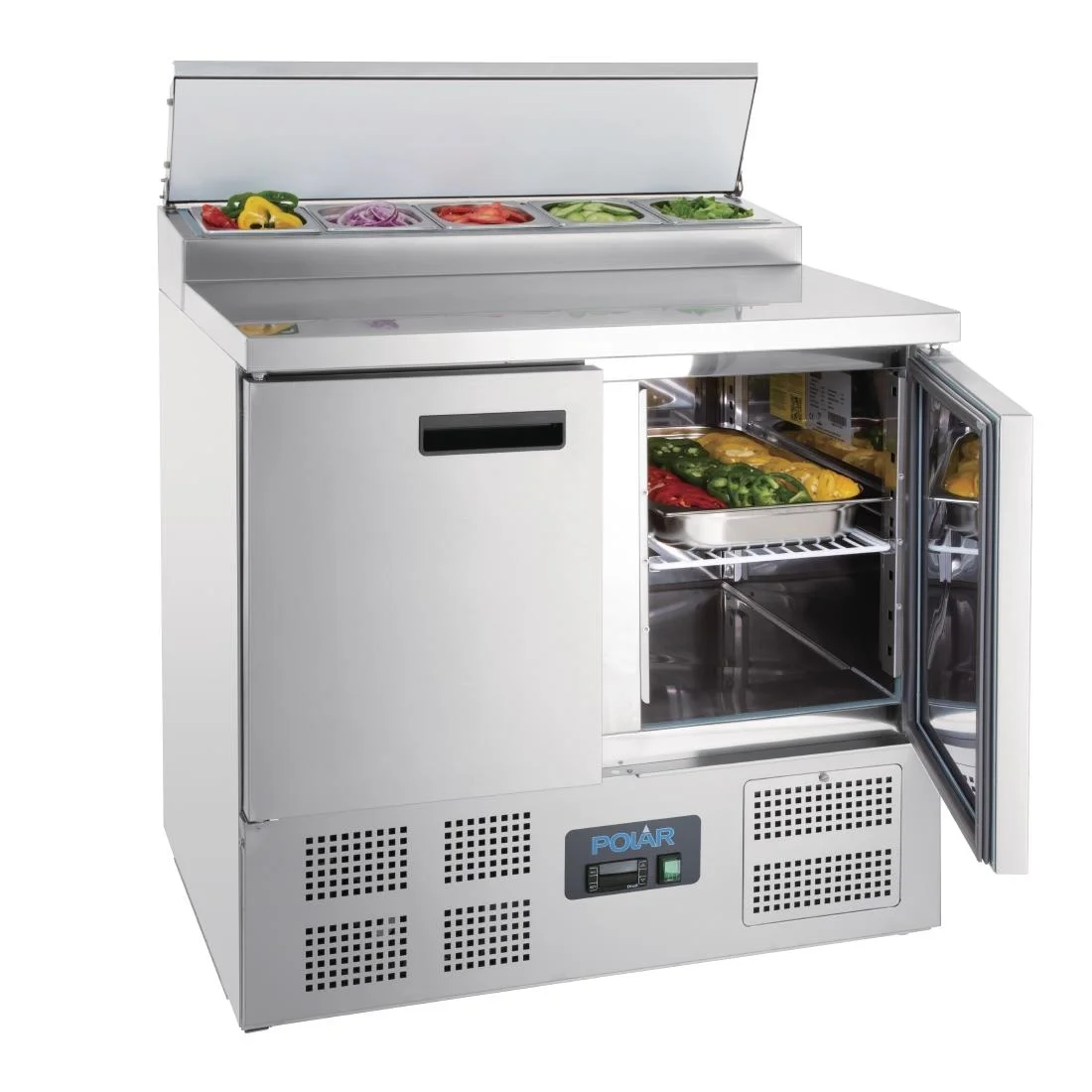 Polar Refrigerated Pizza and Salad Prep Counter 254Ltr - Image 10