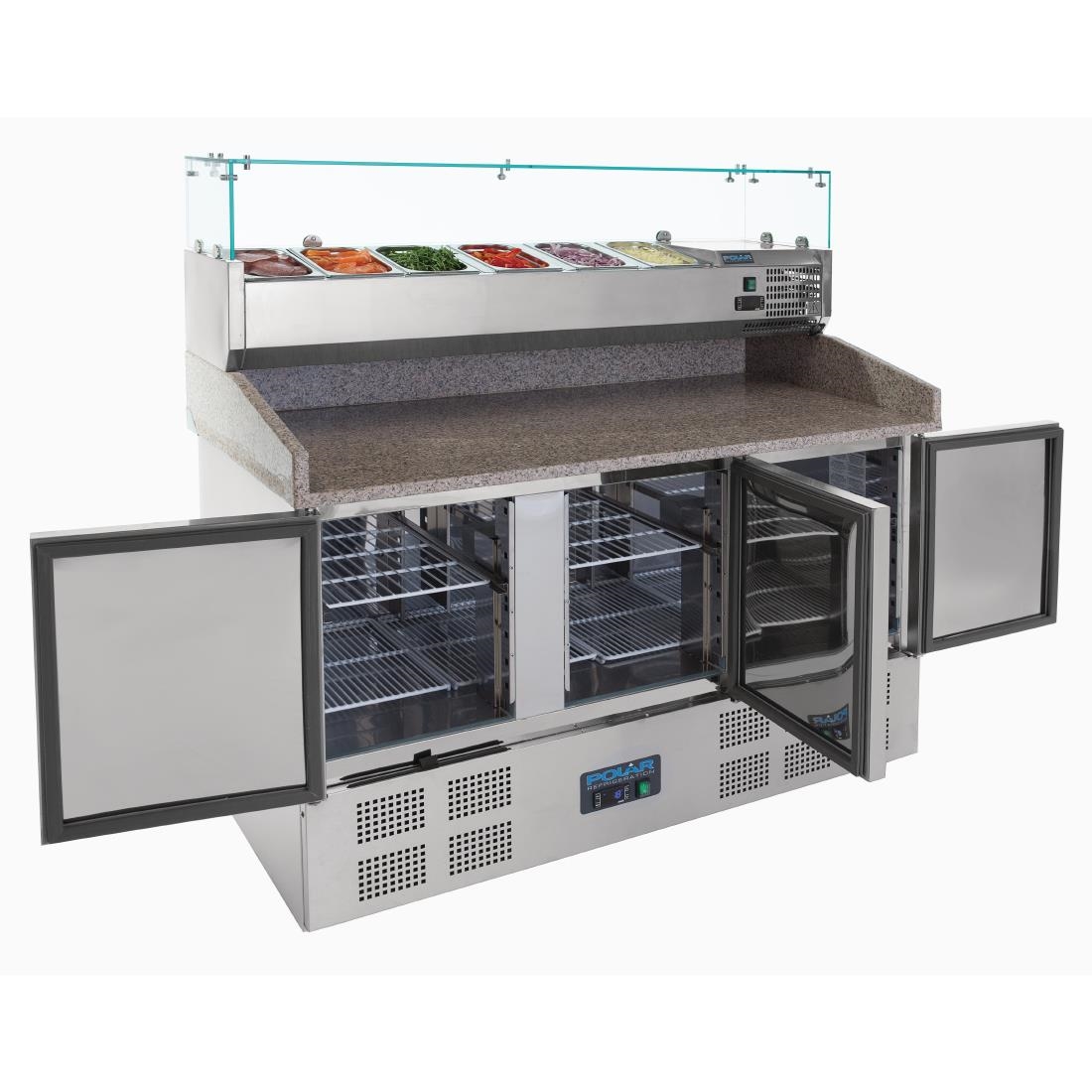 Polar Refrigerated Pizza and Salad Prep Counter 368Ltr
