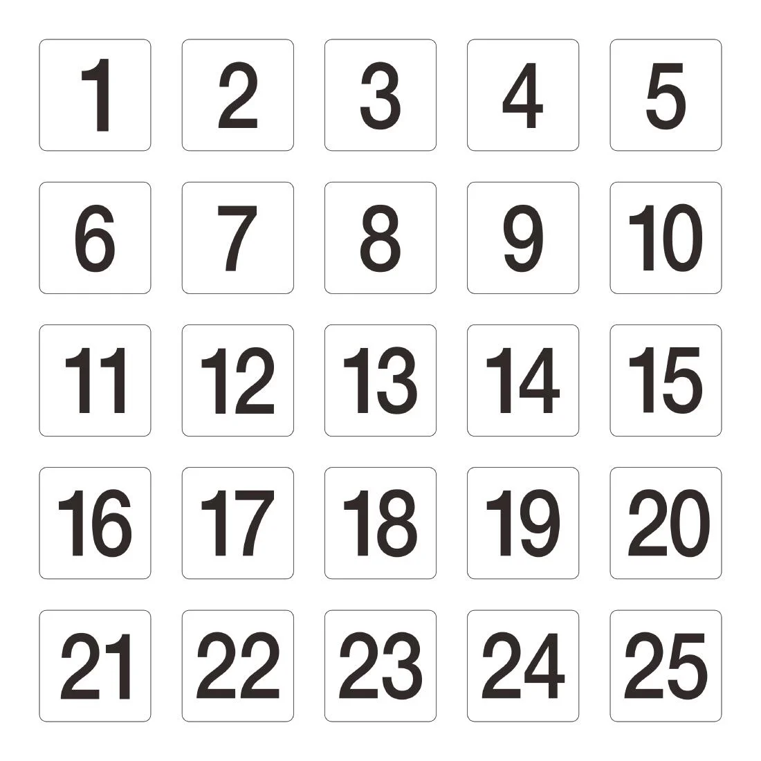 Plastic Table Number Inserts