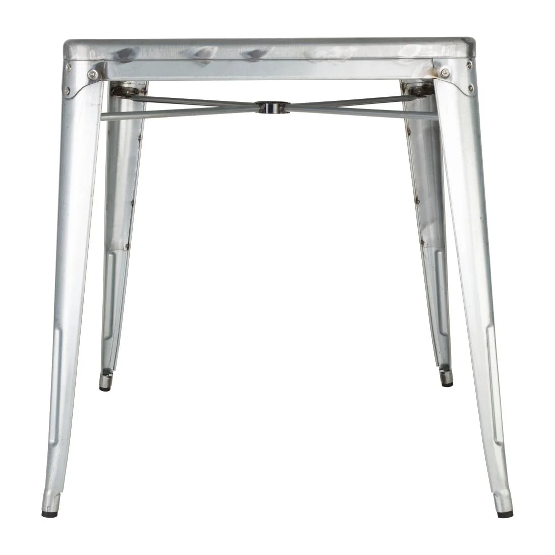 Bolero Bistro Galvanised Steel Square Table 668mm (Single) - Image 7