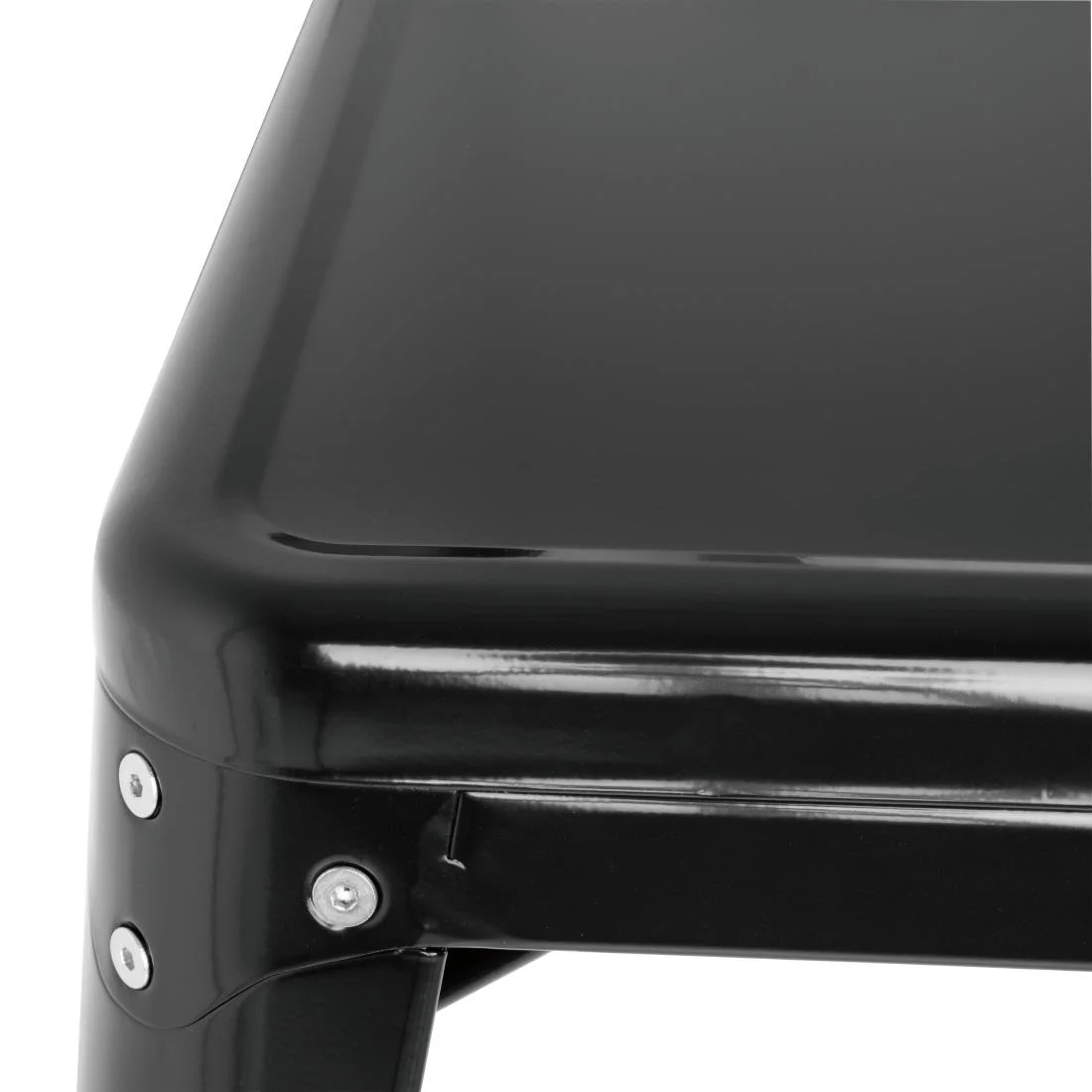 Bolero Bistro Steel Square Table Black 668mm (Single) - Image 8