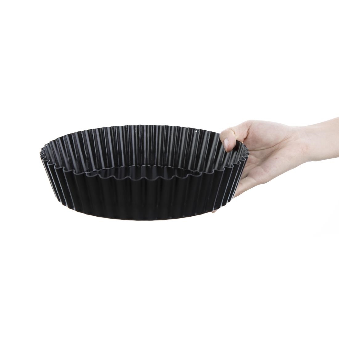 Vogue Non-Stick Deep Fluted Quiche Tin 25cm