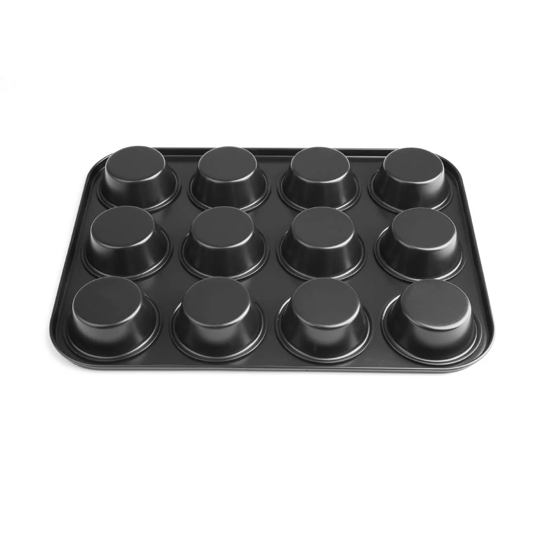 Vogue Carbon Steel Non-Stick Muffin Tray 12 Cup - Image 4
