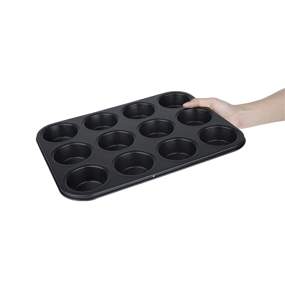 Vogue Carbon Steel Non-Stick Muffin Tray 12 Cup - Image 3