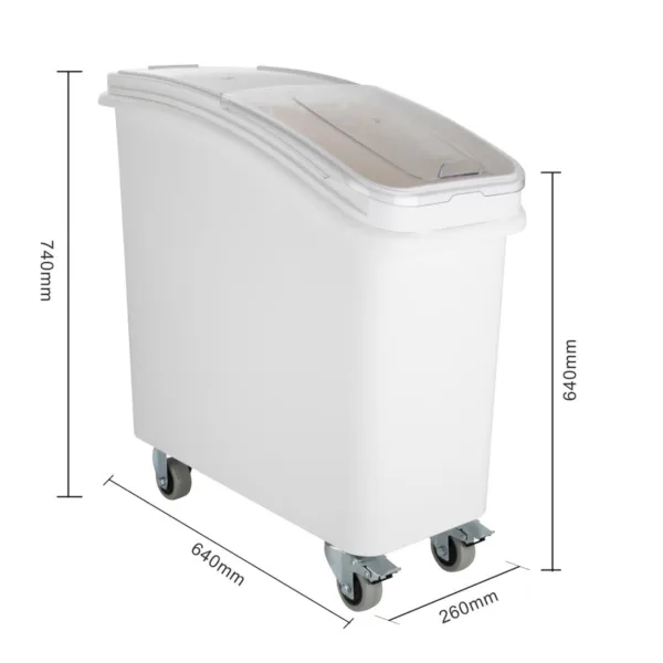 Vogue Ingredient Bin with Scoop 81Ltr