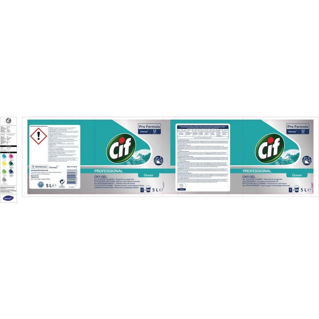 CIF Oxy-Gel Ocean All-Purpose Cleaner 5 litre (Pack of 2) - Image 2