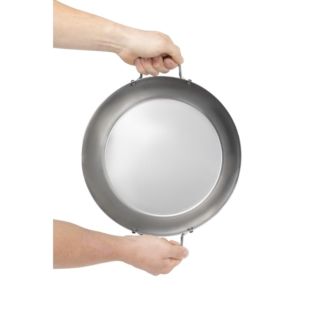 Vogue Black Iron Paella Pan 325mm