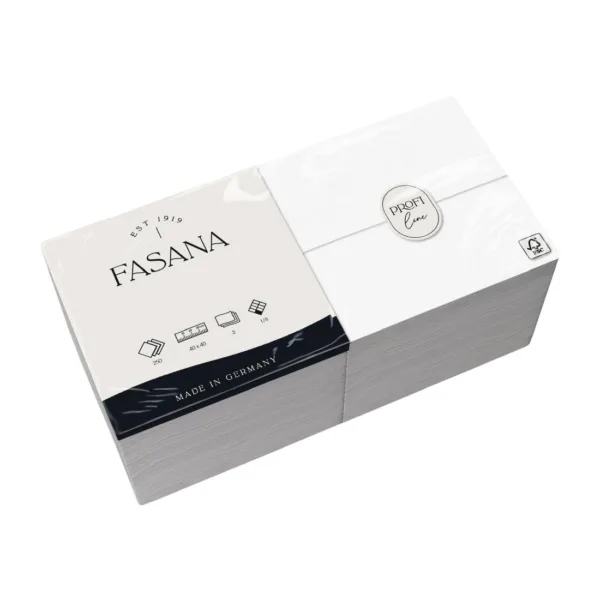 Fasana Dinner Napkins White 400mm