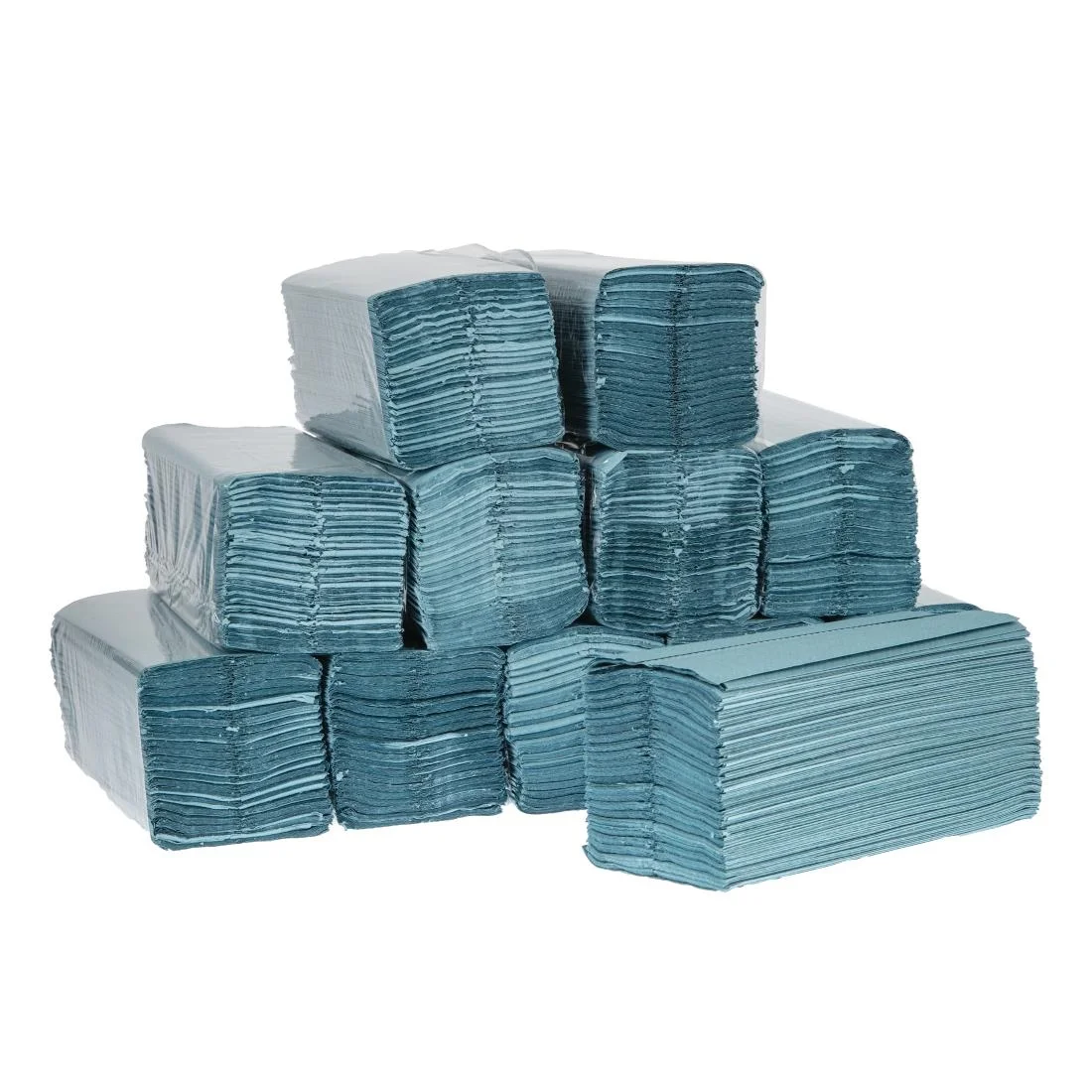 Jantex C Fold Hand Towels Blue 1Ply 190 Sheets (Pack of 15) - Image 4