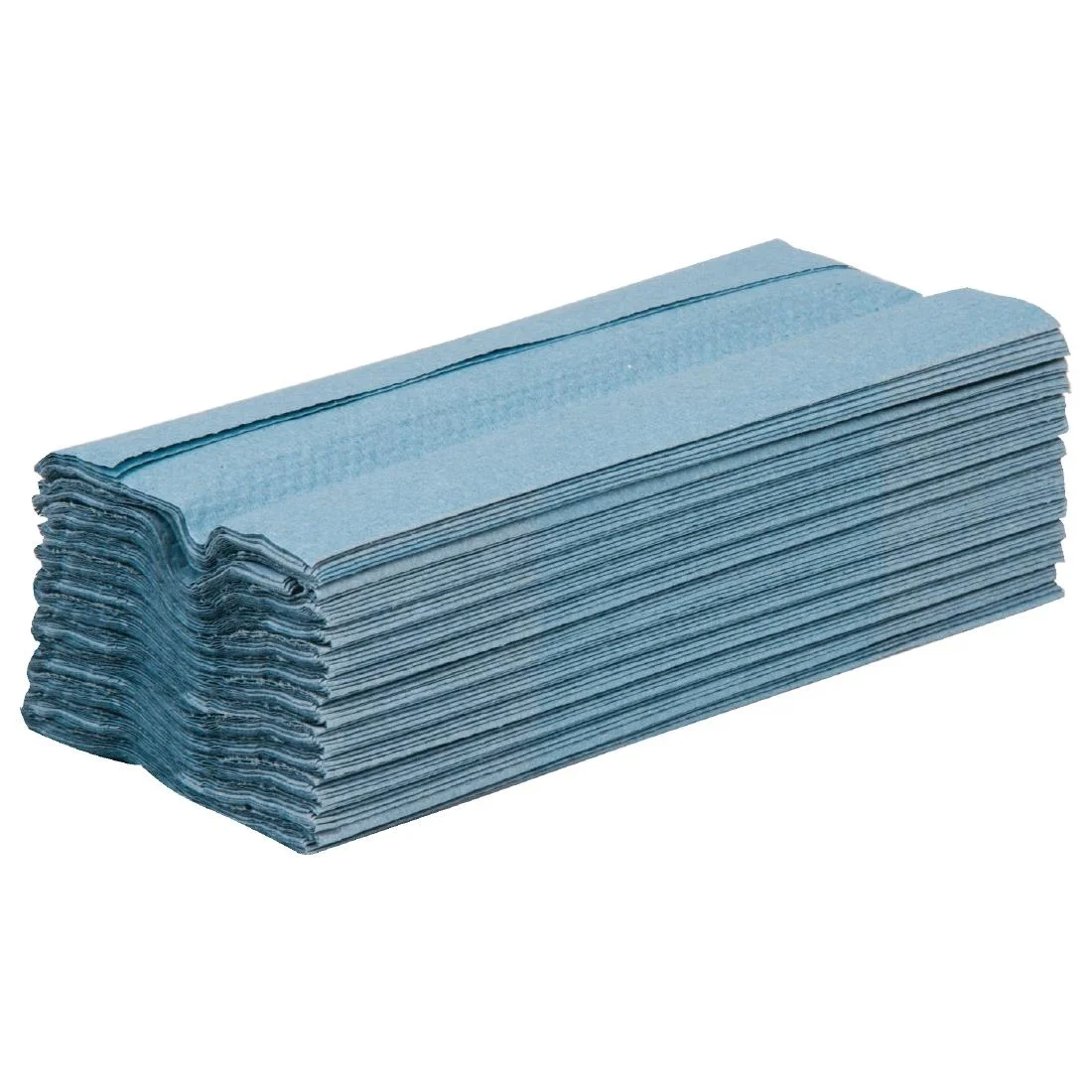 Jantex C Fold Hand Towels Blue 1Ply 190 Sheets (Pack of 15) - Image 2