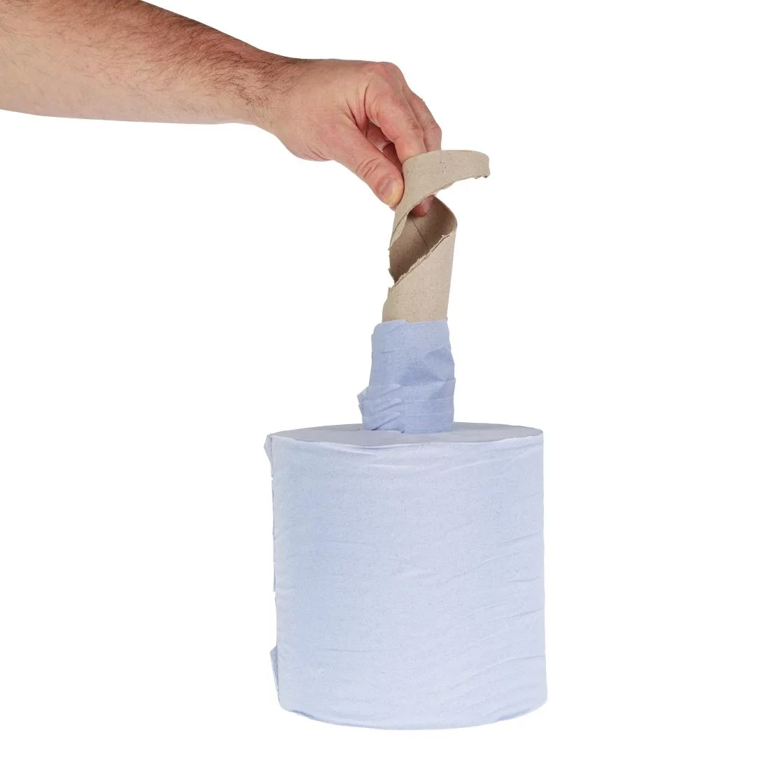 Jantex Blue Centrefeed Roll 1ply, 800 Sheets, 300 Metres (Pack Of 6) - Image 5