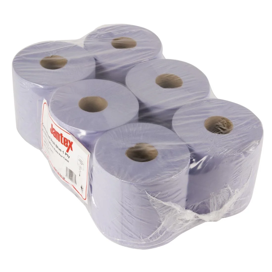 Jantex Blue Centrefeed Roll 1ply, 800 Sheets, 300 Metres (Pack Of 6) - Image 6