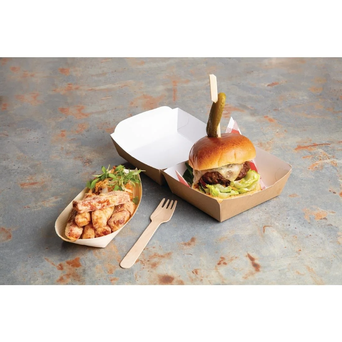 Fiesta Compostable Wooden Sushi Boats Medium 190mm (Pack of 100) - Image 12