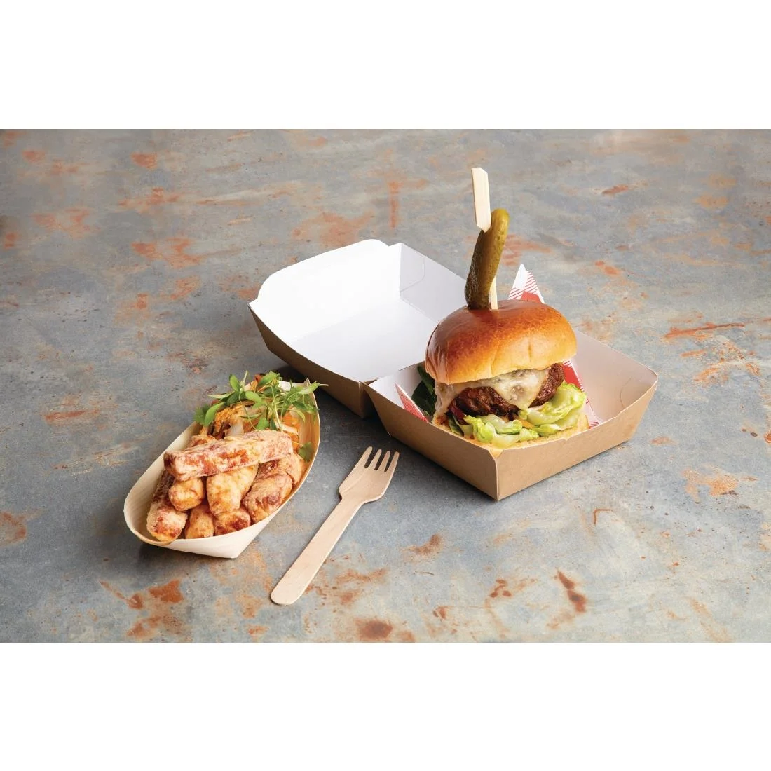 Fiesta Compostable Disposable Wooden Forks (Pack of 100) - Image 7