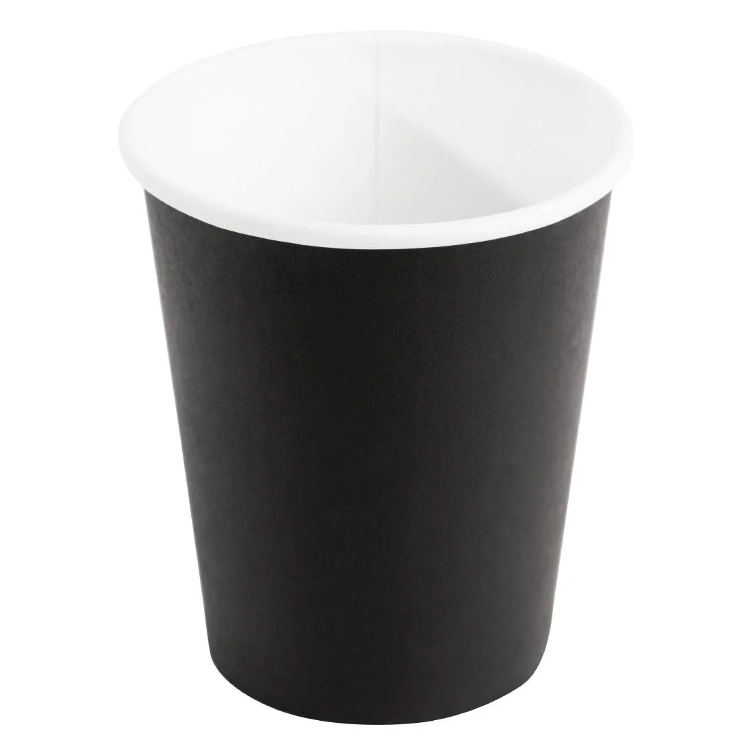 Fiesta Recyclable Coffee Cups Single Wall Black 225ml / 8oz (Pack of 1000)