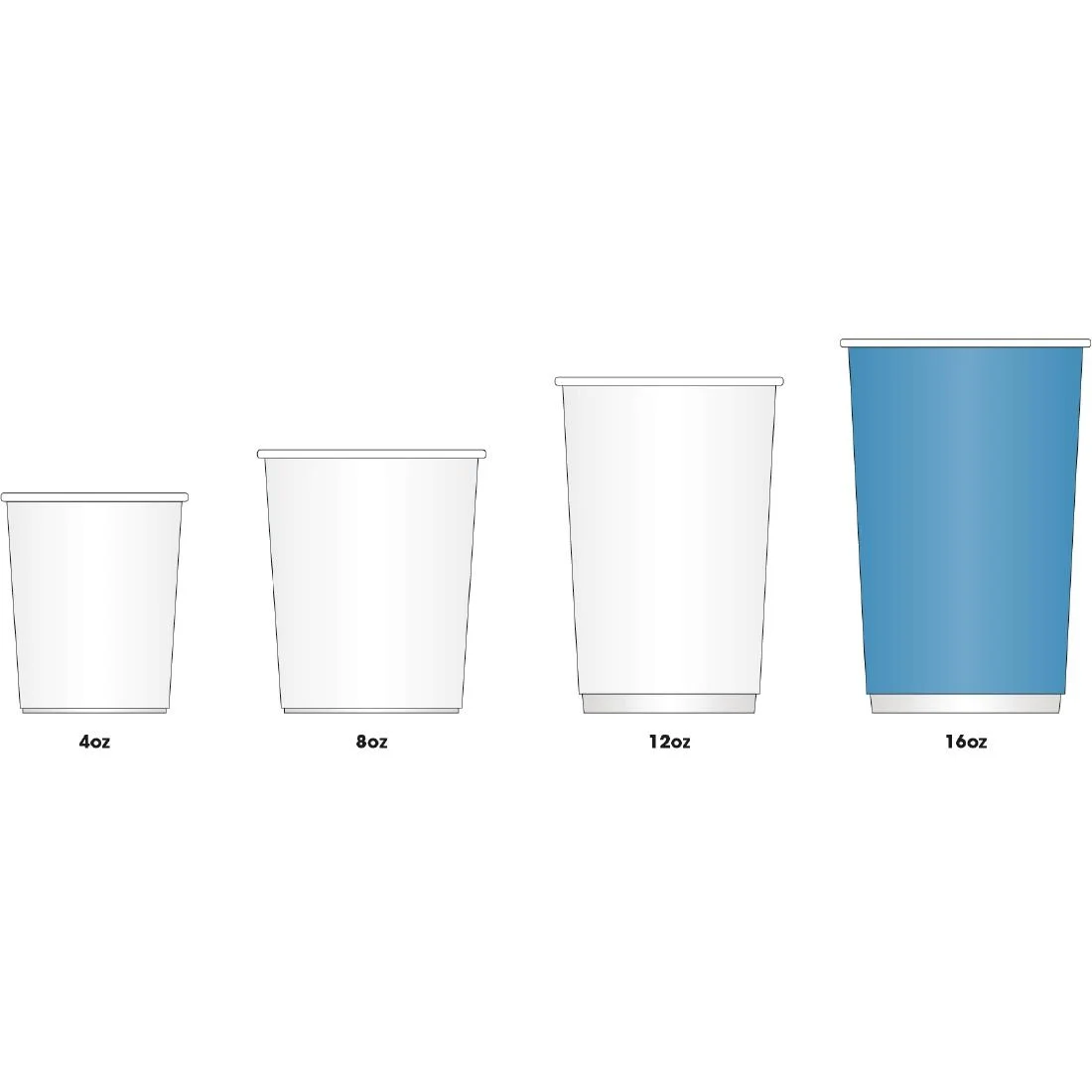 Fiesta Recyclable Coffee Cups Single Wall Black 455ml / 16oz (Pack of 1000) - Image 5