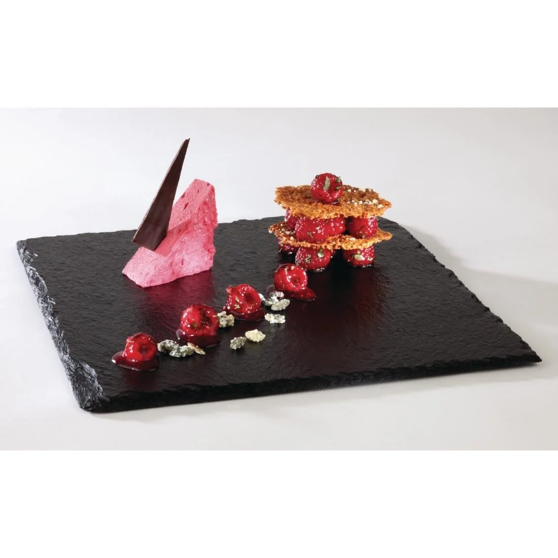 APS 1/3GN Slate Melamine Platter - Image 3