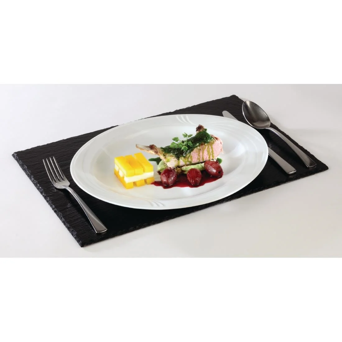 APS 1/2GN Slate Melamine Platter - Image 7