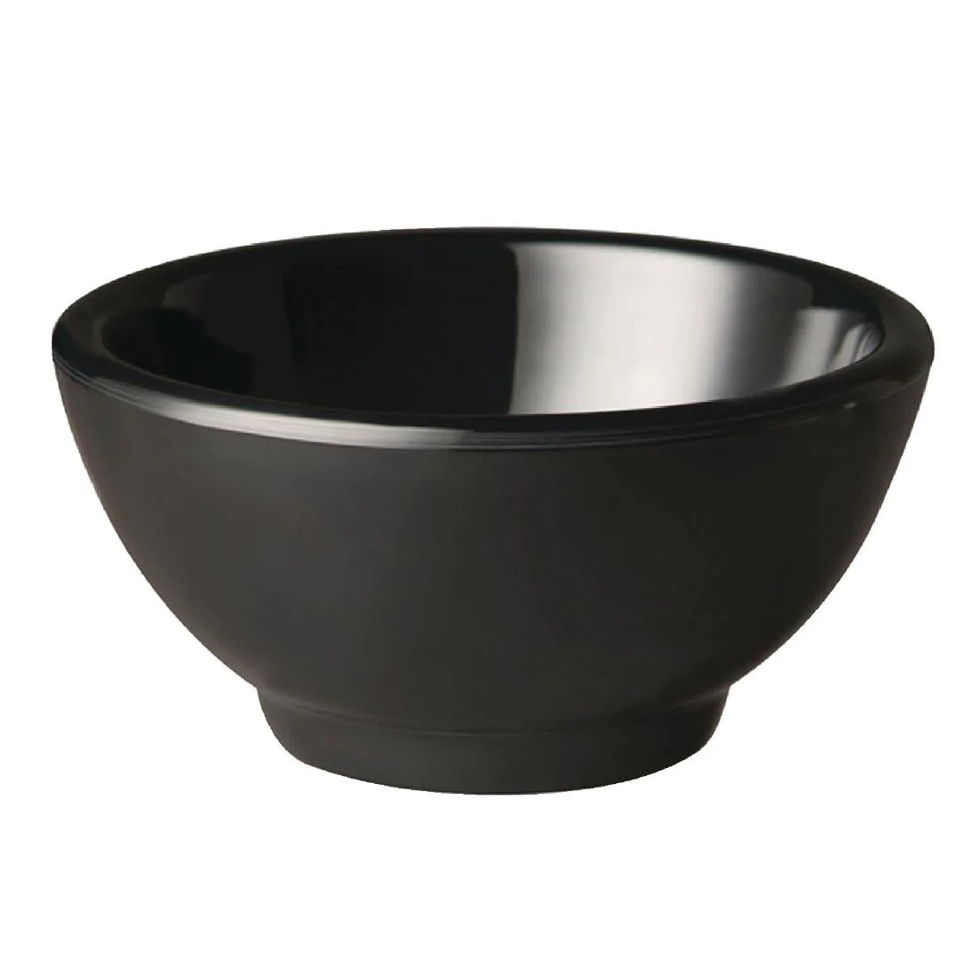 APS Pure Melamine Black Round Bowl 130mm