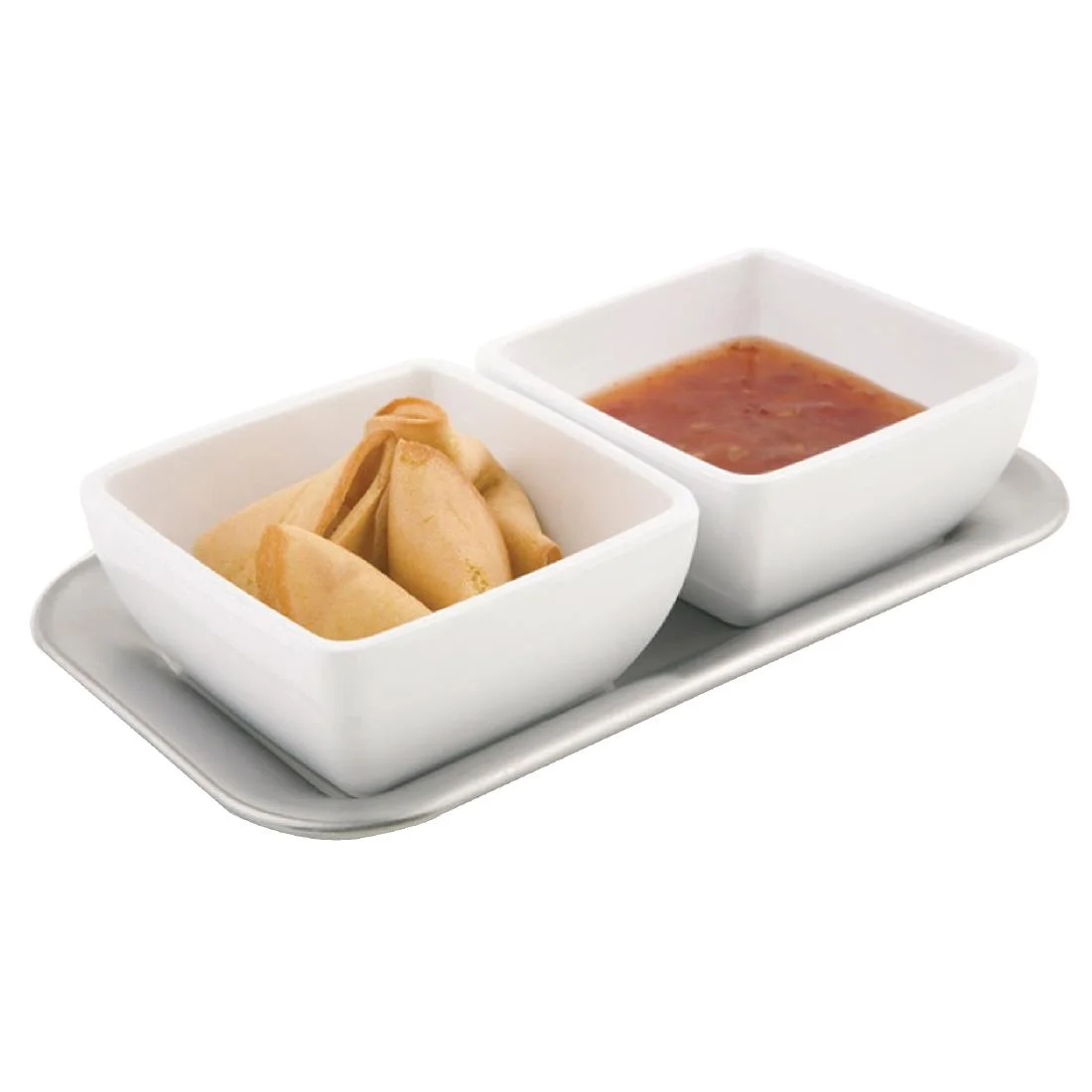 APS Pure Melamine White Square Mini Bowl - Image 4