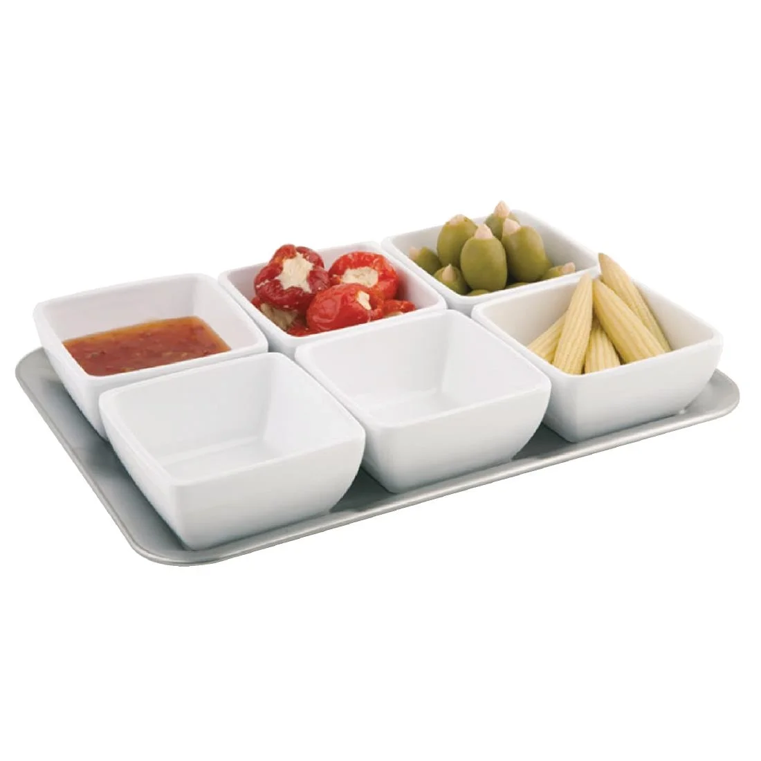 APS Pure Melamine White Square Mini Bowl - Image 5
