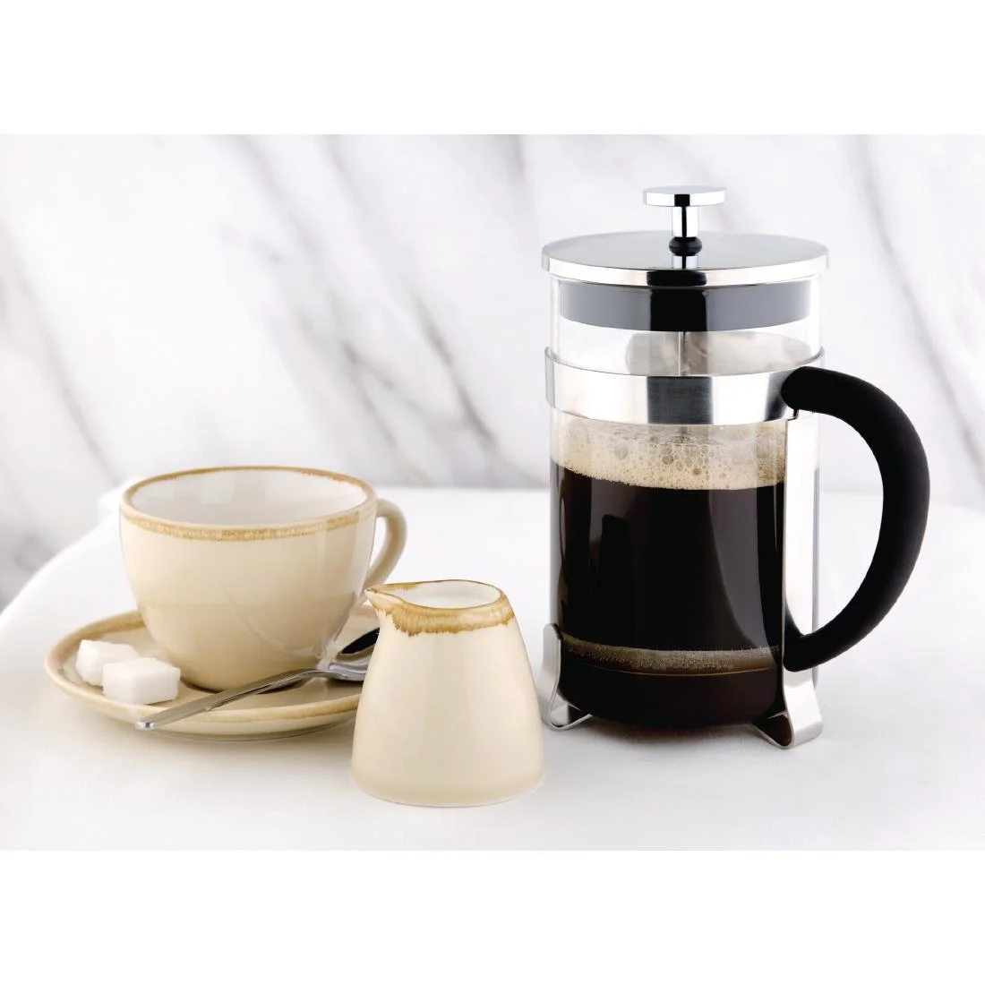 Olympia Stainless Steel Cafetiere 6 Cup - Image 3