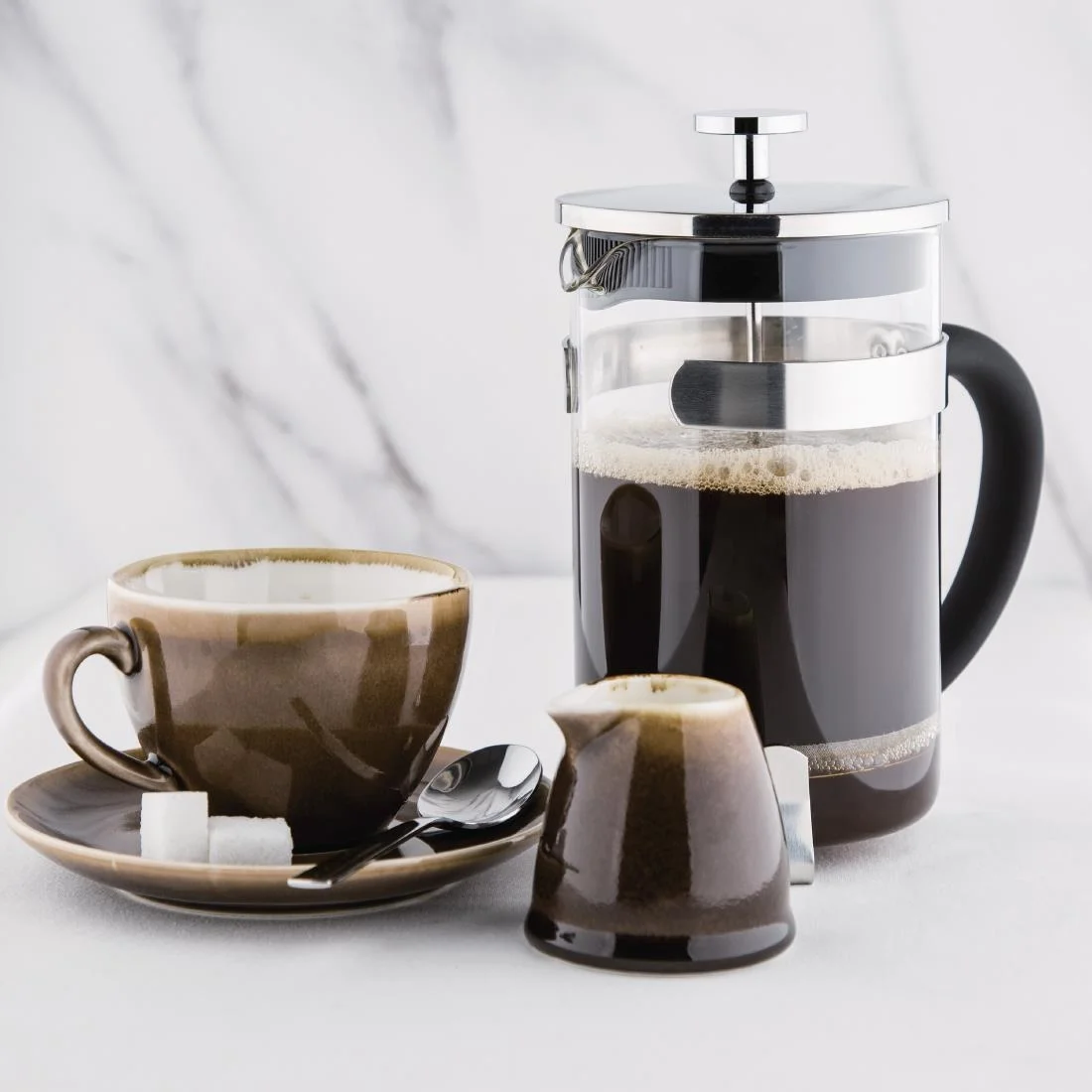 Olympia Stainless Steel Cafetiere 6 Cup - Image 6