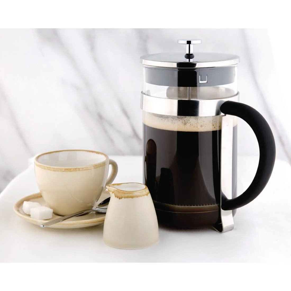 Olympia Stainless Steel Cafetiere 12 Cup - Image 3