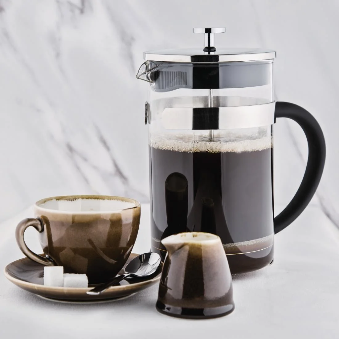Olympia Stainless Steel Cafetiere 12 Cup - Image 6