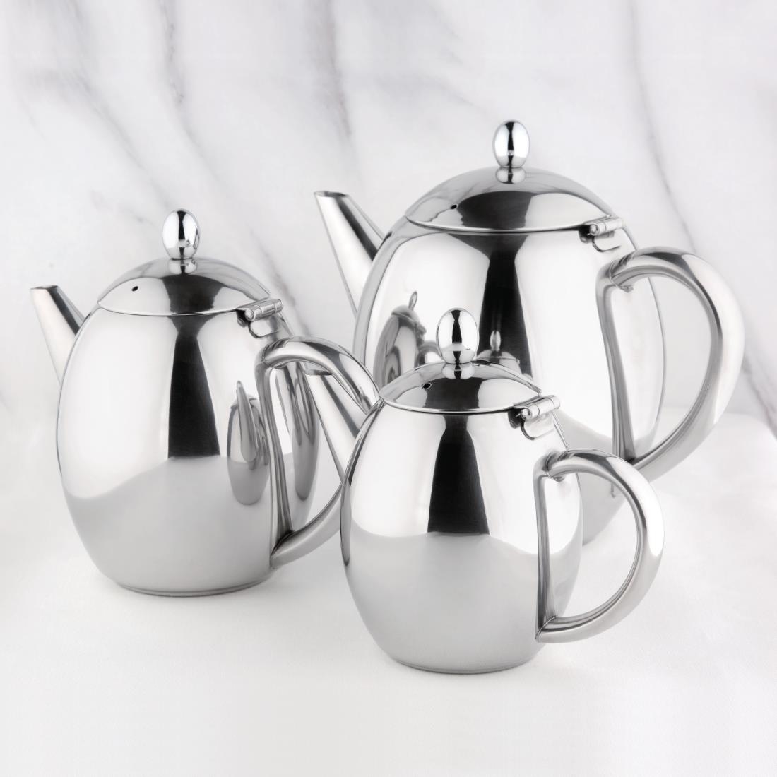 Olympia Richmond Teapot Stainless Steel 18oz