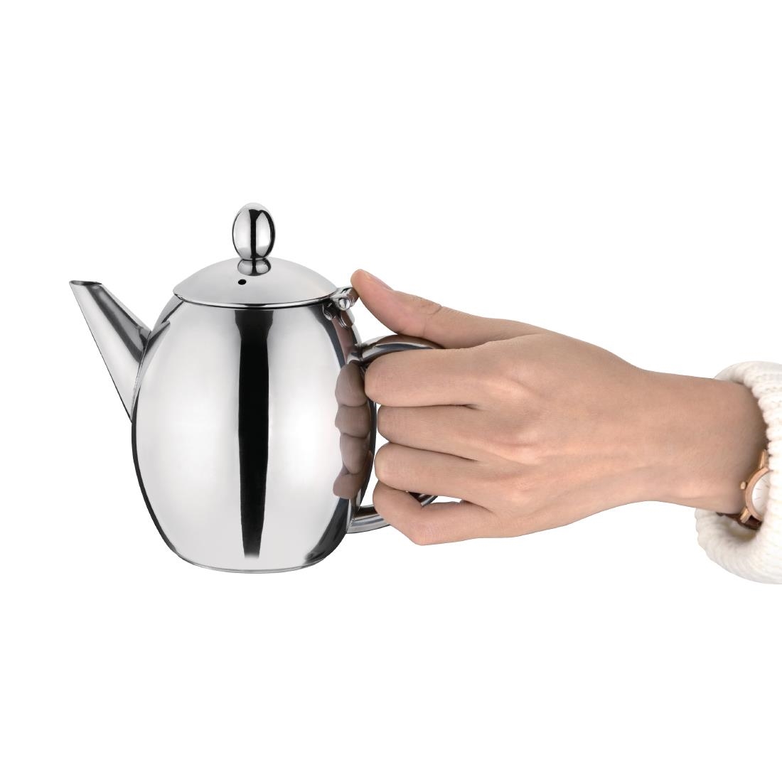 Olympia Richmond Teapot Stainless Steel 18oz