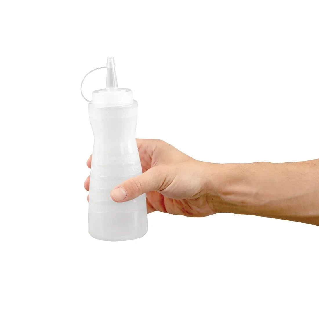 Vogue Clear Lidded Sauce Bottle - Image 4