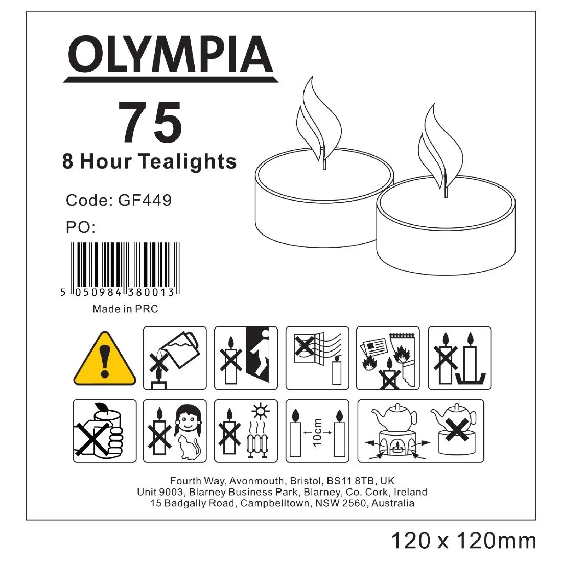 Olympia 8 Hour Tealights