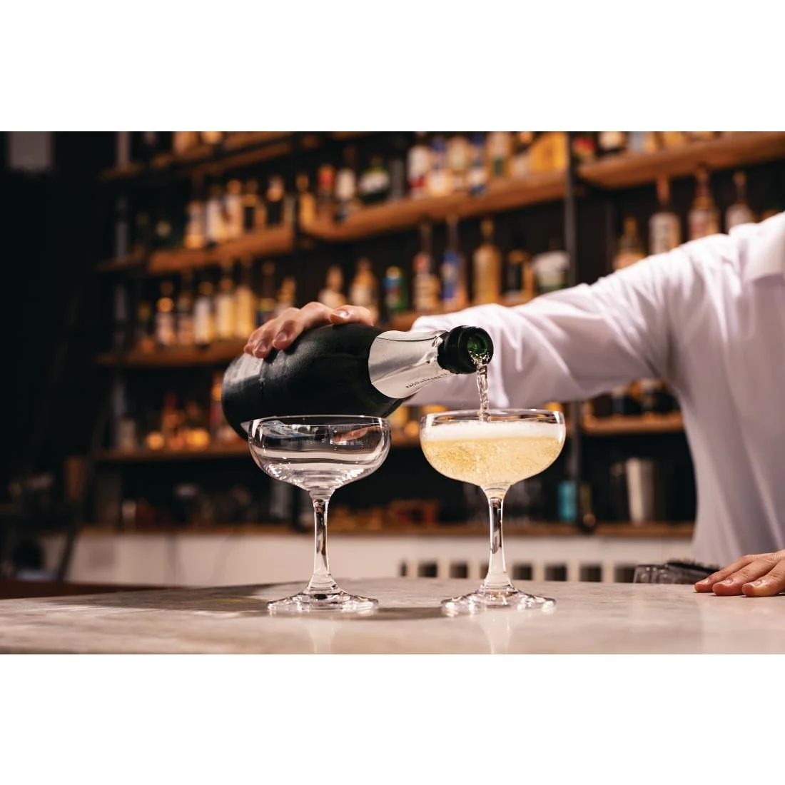 Olympia Bar Collection Crystal Champagne Saucers 220ml - Image 3